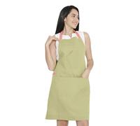 Encasa XO Delantal de cocina ajustable con bolsillos y toallero - 27"x33" - Algodón ecológico, Hogar y el Restaurante, Hombres, Mujeres, Cocina, Hornead - Salvia y coral