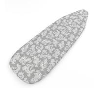 Encasa XO Funda Para Tabla De Planchar Con Acolchado De Fieltro Extra Grueso De 4 Mm, Chambray Gris, Adecuada Para Tablas Estándar-Medianas (112x34 cm), Ajuste Elástico, Reflexión De Calor, Protector.
