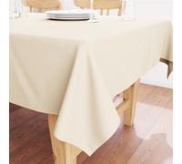 Encasa XO Mantel Medidas 140x140 cm | Tela de Lona de algodón | Color sólido Natural Intenso | Mantel de Comedor para decoración - Lavable a máquina