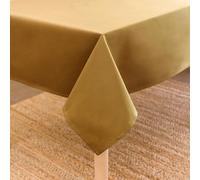 Encasa XO Mantel Medidas 140x180 cm | Tela de Lona de algodón | Color sólido Mostaza Intenso | Mantel de Comedor para decoración - Lavable a máquina