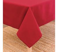 Encasa XO Mantel Medidas 140x180 cm | Tela de Lona de algodón | Color sólido Rojo Intenso Intenso | Mantel de Comedor para decoración - Lavable a máquina