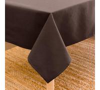 Encasa XO Mantel Medidas 140x180 cm | Tela de Lona de algodón | Color sólido Taupe Oscuro Intenso | Mantel de Comedor para decoración - Lavable a máquina