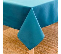 Encasa XO Mantel Medidas 140x230 cm | Tela de Lona de algodón | Color sólido Azul Blue Intenso | Mantel de Comedor para decoración - Lavable a máquina