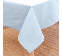 Encasa XO Mantel Medidas 140x230 cm | Tela de Lona de algodón | Color sólido Azul Hielo Intenso | Mantel de Comedor para decoración - Lavable a máquina