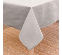 Encasa XO Mantel Medidas 140x230 cm | Tela de Lona de algodón | Color sólido Gris Claro Intenso | Mantel de Comedor para decoración - Lavable a máquina