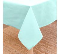 Encasa XO Mantel Medidas 140x230 cm | Tela de Lona de algodón | Color sólido Huevo Azul Intenso | Mantel de Comedor para decoración - Lavable a máquina