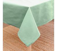 Encasa XO Mantel Medidas 140x230 cm | Tela de Lona de algodón | Color sólido Menta Verde Intenso | Mantel de Comedor para decoración - Lavable a máquina