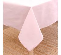 Encasa XO Mantel Medidas 140x242 cm | Tela de Lona de algodón | Color sólido Rosa Claro Intenso | Mantel de Comedor para decoración - Lavable a máquina