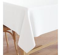 Encasa XO Mantel Medidas 140x304 cm | Tela de Lona de algodón | Color sólido Azul escocés Intenso | Mantel de Comedor para decoración - Lavable a máquina