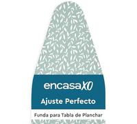 Encasa XO Reemplazo De para Tablas De Planchar Cubre con Un Acolchado De Fieltro De 3 mm, Ajuste De Cuerdas (Se Ajusta A Las Tablas Estándar De X-Large 135x45 cm) Impreso - Folleto Verde