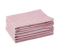 Encasa XO Servilletas de Algodón Juego de 6 | Marcando Rojo | Tamaño 45x45 cm | Servilletas de Mesa | Lavables a Máquina y Reutilizables