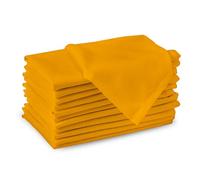 Encasa XO Servilletas de Tela de Algodón | Juego de 12 | Tamaño 43x43 cm | Color sólido Mango Intenso | Lavable en la Lavadora