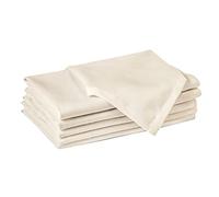 Encasa XO Servilletas de Tela de Algodón | Juego de 6 | Tamaño 43x43 cm | Color sólido Natural Intenso | Lavable en la Lavadora