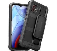 ENCASED Falcon Series - Funda para Samsung Galaxy XCover 6 Pro con correa de mano, funda protectora de cuerpo completo (negro)