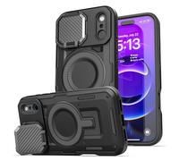 ENCASED Frosted Dual-Layer para iPhone 17 Pro - Funda Resistente de Doble Capa Frosted Compatible con MagSafe (Negro)