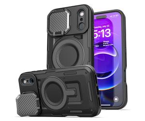 ENCASED Frosted Dual-Layer para iPhone 17 Pro - Funda Resistente de Doble Capa Frosted Compatible con MagSafe (Negro)