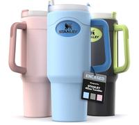 ENCASED Funda de silicona de manga completa para vaso Stanley de 40 onzas con asa, protección contra abolladuras y arañazos, funda antideslizante para botas (azul cielo)