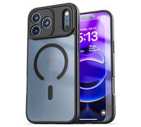ENCASED Funda delgada esmerilada compatible con iPhone 6.3 pulgadas Pro (2025), transparente
