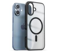 ENCASED Funda delgada esmerilada compatible con iPhone de 6.3 pulgadas (2025), transparente