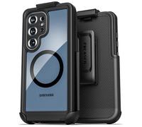 Encased Funda Impermeable para Samsung Galaxy S25 Ultra con Clip para cinturón, Funda Protectora de Cuerpo Completo con Protector de Pantalla y Funda Integrados, Carga magnética [Compatible con