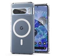 ENCASED Funda magnética diseñada para Google Pixel 8 Pro, compatible con carga MagSafe y accesorios (transparente)