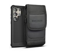 Encased Funda para cinturón 2 en 1 diseñada para Samsung Galaxy S24 Ultra (2024), funda protectora de cuerpo completo con protector de pantalla y soporte para teléfono con clip (negro)