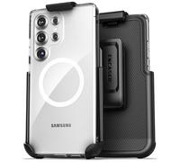Encased Funda para cinturón diseñada para Samsung Galaxy S25 Ultra con clip para teléfono (compatible con MagSafe Qi2), transparente