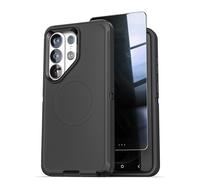 ENCASED Funda para Samsung Galaxy S26 Ultra con protector de pantalla de privacidad, serie Ranger, protección magnética resistente de grado militar (negro)