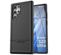 ENCASED Funda protectora para Samsung Galaxy S22 Ultra - Funda resistente para teléfono (negro)