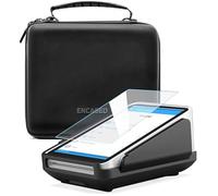 Encased Juego de accesorios diseñado para terminal cuadrado, funda SlimShield con protector de pantalla de vidrio templado y soporte de transporte de carcasa dura EVA con correa de hombro y mano,