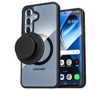 ENCASED MAG - Funda 2 en 1 con agarre para Samsung Galaxy S25 Plus (compatible con MagSafe), cubierta magnética con soporte para teléfono (2025), transparente