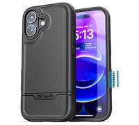 ENCASED Rebel Armor para iPhone 17 - Funda Resistente Heavy-Duty con botón de cámara Capture, Compatible con MagSafe (Negro)