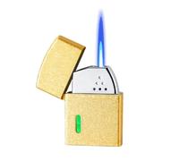 Encendedor de antorcha de butano, activado por voz, recargable con llama azul directa, 4 métodos de encendido, ideal para velas y camping