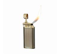 Encendedor de butano con brazo elevador estilo vintage, encendido por rueda de molienda deslizante lateral, llama inclinada, combustible recargable, adecuado for acampar con velas (butano no incluido)