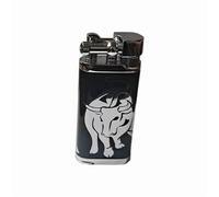 Encendedor de butano portátil de Metal, Brazo Elevador, Llama inclinable, Encendido por polea Lateral, Combustible Recargable, Apto for Acampar con Velas (butano no Incluido).(G)