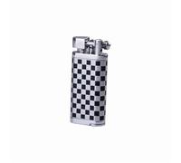Encendedor de butano portátil de Metal, Brazo Elevador, Llama inclinable, Encendido por polea Lateral, Combustible Recargable, Apto for Acampar con Velas (butano no Incluido).(E)