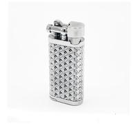 Encendedor de butano portátil de Metal, Brazo Elevador, Llama inclinable, Encendido por polea Lateral, Combustible Recargable, Apto for Acampar con Velas (butano no Incluido).(L)