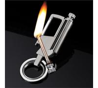 Encendedor de cerillas permanente, impermeable, reutilizable, llavero encendedor para acampar al aire libre, senderismo y regalos, encendedor de queroseno multifuncional