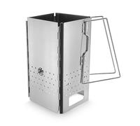 Encendedor de Chimenea Carbón Plegable Acero Inoxidable para Barbacoa Briquetas Fuego con Grandes Orificios Ventilación la Circulación Aire y Producción Calor Incluye Bolsa Almacenamiento
