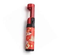 Encendedor de Cocina Antiviento, Mechero Jet Recargable 1300°C con Bloqueo de Seguridad, Alta Potencia para Barbacoa, Hornillo, Camping, Crema Catalana (Negro)(Red3)