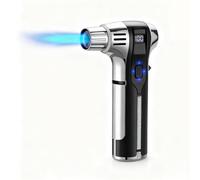 Encendedor de encendido con un solo toque; Llama azul resistente al viento de 1300 °C, recargable.