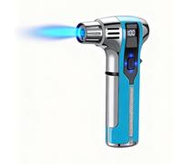 Encendedor de encendido con un solo toque; Llama azul resistente al viento de 1300 °C, recargable.