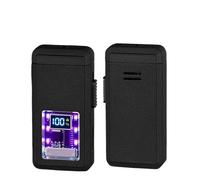 Encendedor de llama ancha con sensor inteligente de encendido, 4 métodos de encendido, recargable con butano, esfera de llama ajustable, tanque de gas visible (combustible no incluido)