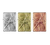 Encendedor de Queroseno Antiguo con Relieve Trench 2025, Cuerpo de latón, Resistente al Viento, Llama Suave, Estilo Antiguo, Apto for Uso en Interiores y Exteriores(3pc)