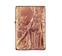 Encendedor de Queroseno Antiguo con Relieve Trench 2025, Cuerpo de latón, Resistente al Viento, Llama Suave, Estilo Antiguo, Apto for Uso en Interiores y Exteriores(Copper)