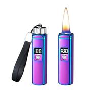 Encendedor de queroseno con múltiples métodos de encendido, bloqueo de seguridad, diseño resistente al viento, metal portátil para velas, camping, uso al aire libre