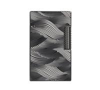 Encendedor de Queroseno de Latón con Sonido Nítido, New Thorens Suizo Vintage de Lujo con Llama Suave, Reutilizable para Exterior, Regalo Premium para Hombres, Black Aqua Rhythm