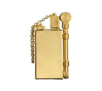 Encendedor de Queroseno de latón Hecho a Mano, Encendedor de Trinchera Vintage, Equipado con Cadena for Colgar, Encendido con muela abrasiva, Reutilizable, Adecuado for coleccionar y Decorar.