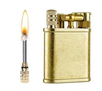 Encendedor de queroseno recargable 2 en 1, fósforo portátil y encendedor de velas con dos métodos de encendido, ideal para uso en interiores y exteriores (combustible no incluido)
