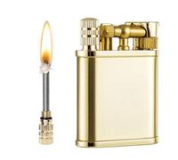 Encendedor de queroseno recargable 2 en 1, fósforo portátil y encendedor de velas con dos métodos de encendido, ideal para uso en interiores y exteriores (combustible no incluido)